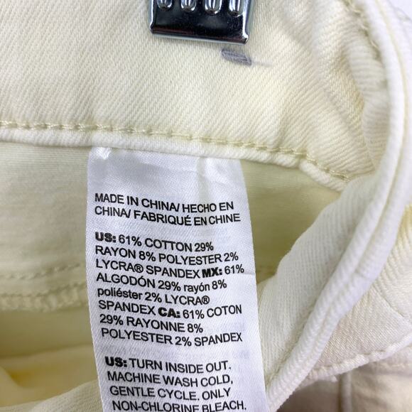 Chicos So Slimming Girlfriend Slim Leg Ankle Jean Womens 0 US 4 Cream White - Picture 7 of 7